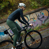 Pantalones de ciclismo de invierno ES16 Supreme unisex - con badana. Musgo