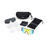Gafas de ciclismo ES16 Enzo. Negro con lente dorada.