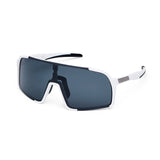 Gafas Enzo ES16. Blanco con lente polarizada gris.